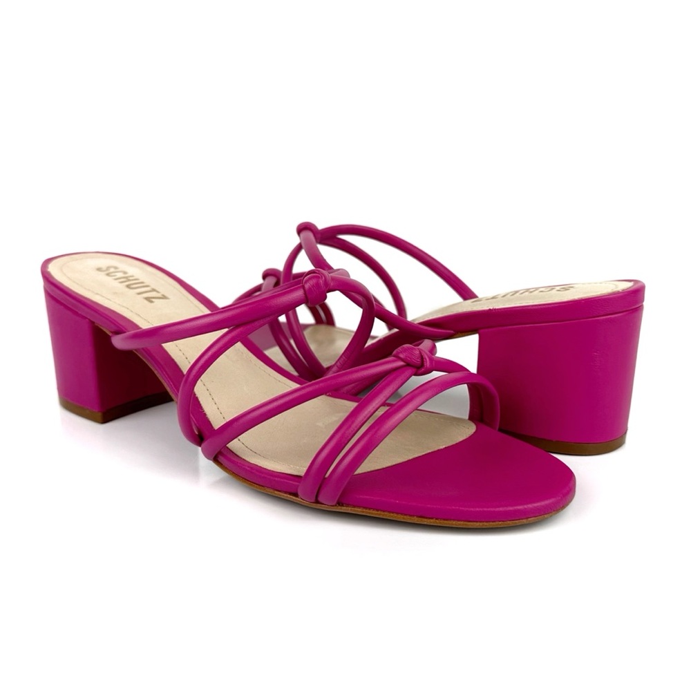 SCHUTZ Pink Strappy Sandals